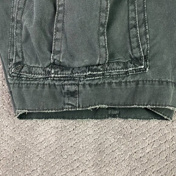 Vtg American Eagle Classic Length Cargo Shorts Mens 38 Black Gray Heavyweight - Picture 6 of 13